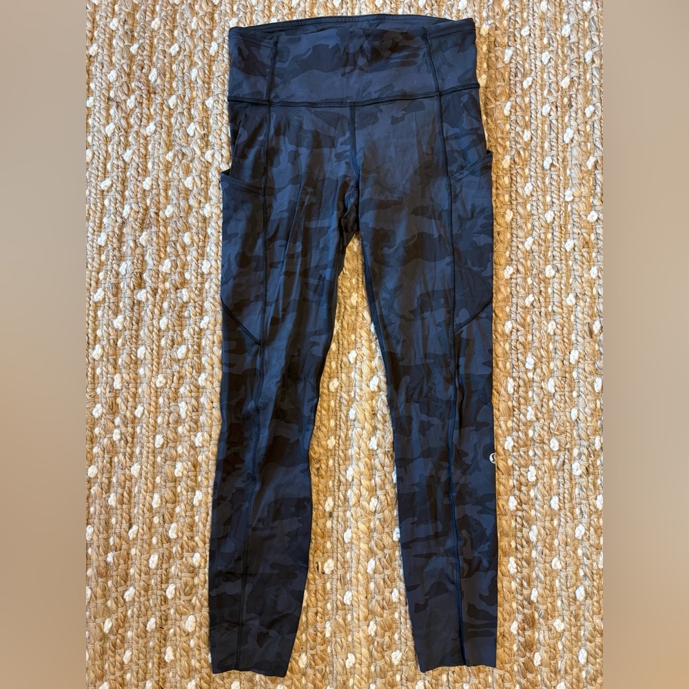 Lululemon Camo Leggings with Side Pockets